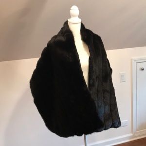 Halston faux fur wrap